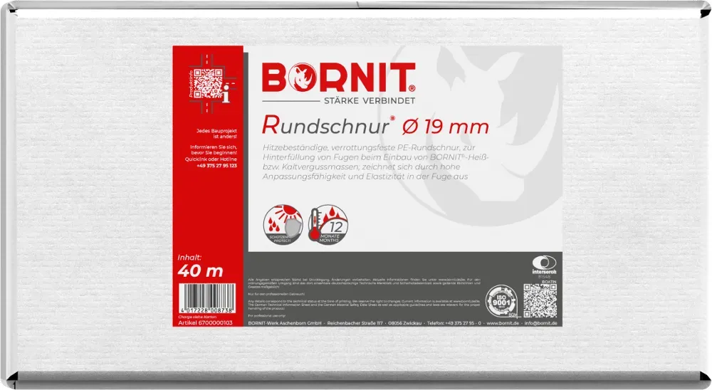 BORNIT Rundschnur - d=19 mm, 40 m/Karton