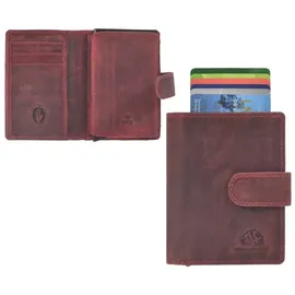 GREENBURRY Vintage Kartenetui Herren Portemonnaie rot