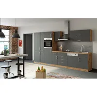 Held Küchenzeile Sorrento 360 cm anthrazit matt