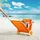 CASARIA Sonnenliege Klappbar 115 x 60 x 30 cm Orange