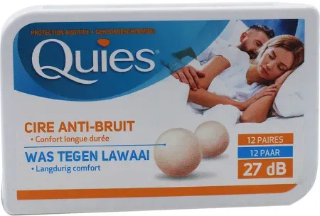 Quies Gehörschutz Aus Natürlichem Wachs 12 Paare