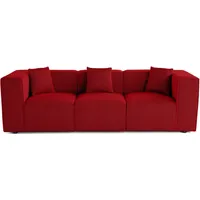 Lisa Design Arty - 3-Sitzer modulares Sofa - aus 3D-Mesh-Stoff , Rot - Rot