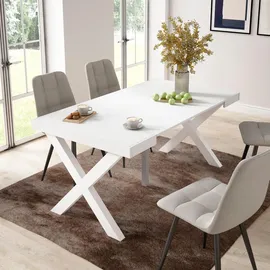 SKRAUT HOME Ausziehtisch 160 x 73 cm weiß