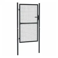 vidaXL Mesh-Gartentor Verzinkter Stahl 100 x 200 cm Grau - Grau