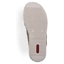 Rieker Extra Weit Pantolette beige, Größe 37