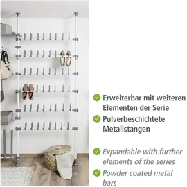 Wenko Kleiderstange 165-300 cm grau/weiß
