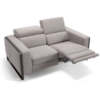 Sofanella 2-Sitzer Stoff Manzano, Relaxsofa, Designsofa, Designer Couch, Italienisches Sofa, 2er Sofa grau