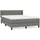 vidaXL Boxspringbett 140 x 200 cm Dunkelgrau