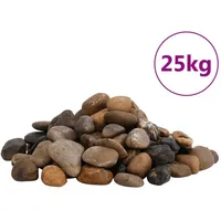 VidaXL Polierte Kiesel 25 kg Mehrfarbig 2-5 cm