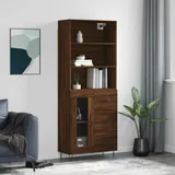 vidaXL Highboard Braun Eichen-Optik 69,5x34x180 cm Holzwerkstoff