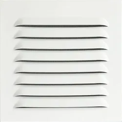 UPMANN Wetterschutzgitter eckig zum Einbauen, Stahl weiß - 200 x 200 mm