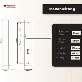 Domino Qubik Langschildgarnitur schwarz 72