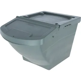 Kerbl Futterbox mit Deckel, (40l) – Grau × 40L