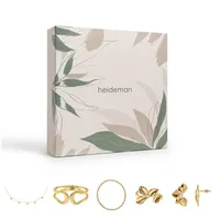 Heideman Schmuck-Adventskalender Summerbox Monaco silberfarben, Schmuckset mehrteilig Schmuck für Frauen - 5 Schmuckstücke goldfarben|silberfarben