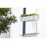 Reinkedesign Blumenkasten aus Edelstahl 81,5cm inkl. Kunststoff Einsatz