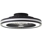Brilliant LED Deckenventilator Palmero Ø 46,5 cm 40 W schwarz