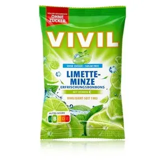 open food VIVIL® Limette-Minze ohne Zucker Bonbons 33 St./ 120,0 g