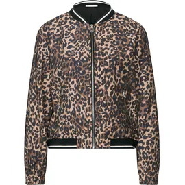 STREET ONE Damen, A212578 Blouson mit Leo-Muster, cub Brown, 44 - 44