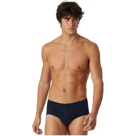 SCHIESSER Slip unifarben Weiß/Blau M 4er Pack