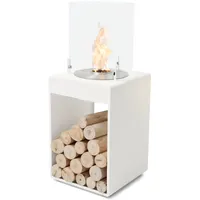 EcoSmart POP 3T [Design Ethanol Kamin]: Weiß - mit Schutzhülle