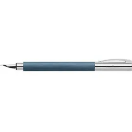 Faber-Castell Ambition Edelharz Patronenfüller blau/silber M (mittel),