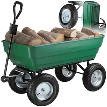 Tectake Bollerwagen mit Kippfunktion grün