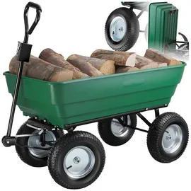 Tectake Bollerwagen mit Kippfunktion grün