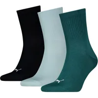 Puma UNISEX LOGO SHORT CREW Socken 3er Pack Blau 39-42