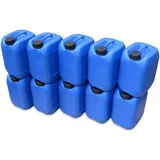10 Stück 10 Liter 10 L Kanister, Wasserkanister Farbe blau DIN51 (10 x 10 knb51)