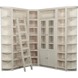 Bibliothek HOME AFFAIRE "Soeren", beige (cremeweiß), B:204cm H:220cm T:29cm, Massivholz, Regale, Aus Massiver Kiefer