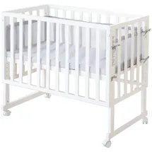roba Beistellbett, weiß Grau, Holzwerkstoff, 45x90 cm, Babymöbel, Babybetten, Beistellbetten