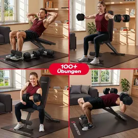 Sportstech Ironmate Hantel Verstellbare Hantel 1,5–18 kg schwarz