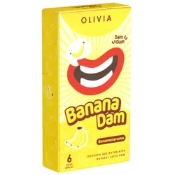 Dams Banana – Gelbe Lecktücher mit Bananenaroma (6 Tücher) 6 St