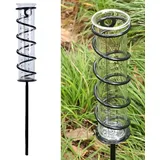 HpLive Regenmesser, Glas-Regenmesser mit 17 klarer Skala, Abnehmbarer Regenmesser mit Spiralförmiger Metallpflock, schwimmender Regenmesser für Gartenlandschaften im Freien