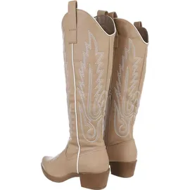 Ital-Design Westernstiefel Damen Hellbraun 39