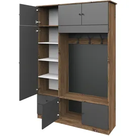borchardt Möbel Kompakta Garderobenschrank 140 x 36 x 202 grau