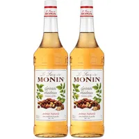 Monin Sirup Geröstete Haseluss (1 x 1,0l) - für Kaffee, Cocktails und Desserts ohne Künstliche Farbstoffe (Packung mit 2)