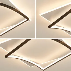 Eurotondisplay LED Deckenleuchte Metall 500 mm inkl. Fernbedienung Schwarz/Weiß