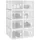 Woltu Schuhbox 50 x 75 x 35,5 cm 8-tlg. transparent weiß