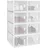 Woltu Schuhbox 50 x 75 x 35,5 cm 8-tlg. transparent weiß