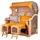Mr. Deko bene,iving Strandkorb Komplettset Ammersee Grande XL Teak Bullauge PE grau Modell 586 inkl. Liftersystem Schutzhülle Doppelrollen Glasbecherhalter