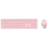 Rapoo 9850M Multi-mode Wireless Ultra-slim Advanced Desktop Set rosa, USB/Bluetooth, DE Kabellos), Tastatur, Pink