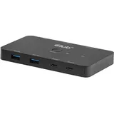 Club 3D CSV-2512 KVM Switch Dual USB type C zu HDMI 4K 60Hz schwarz