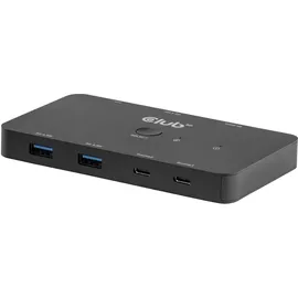 Club 3D CSV-2512 KVM Switch Dual USB type C zu HDMI 4K 60Hz schwarz