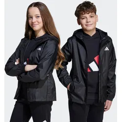 Windbreaker ADIDAS SPORTSWEAR "J RAIN JKT", Kinder, Gr. 176, schwarz, Obermaterial: 100% Polyester, sportlich, Jacken