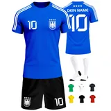 Deutschland Trikot Kinder Herren Damen WM 2026 Fussball Geschenke Jungen Coole Sachen für Jungs Fußball Trainingsanzug Tshirt EM Shirt geschenk junge 10 jahre Fußballtrikot Mädchen Set IIIII20Fo7IIIII - 134