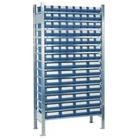NORDWEST Handel AG Lager Steckregal H2000xB1000xT500mm Grundregal 14 Stahlböden 56 x 7,28 x 8