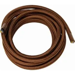 Kopp 151502116 Textilleitung, rund, 3-adrig, 2m, braun - 10 Stück