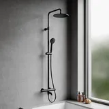 Omnires Y Duschsystem mit Thermostat schwarz Y1234ALBL