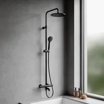 Omnires Y Duschsystem mit Thermostat schwarz Y1234ALBL